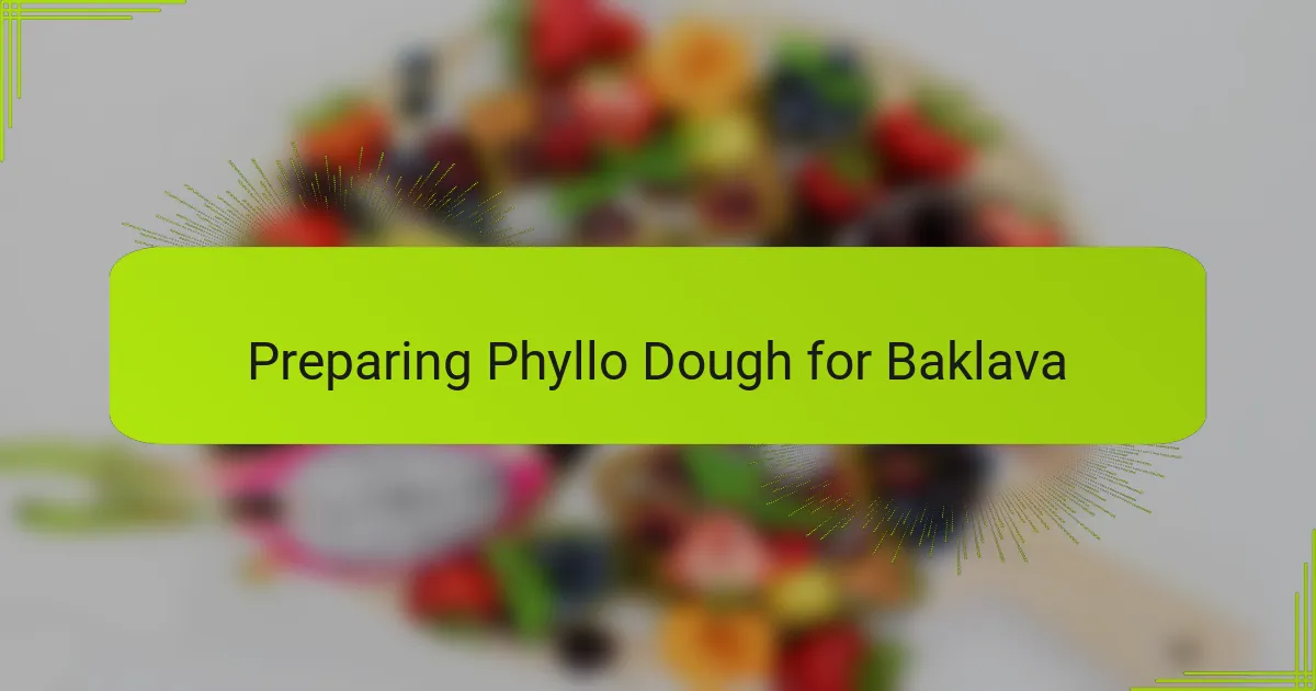 Preparing Phyllo Dough for Baklava