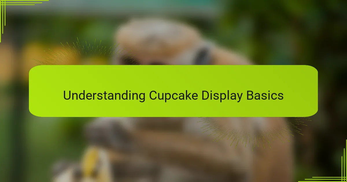 Understanding Cupcake Display Basics